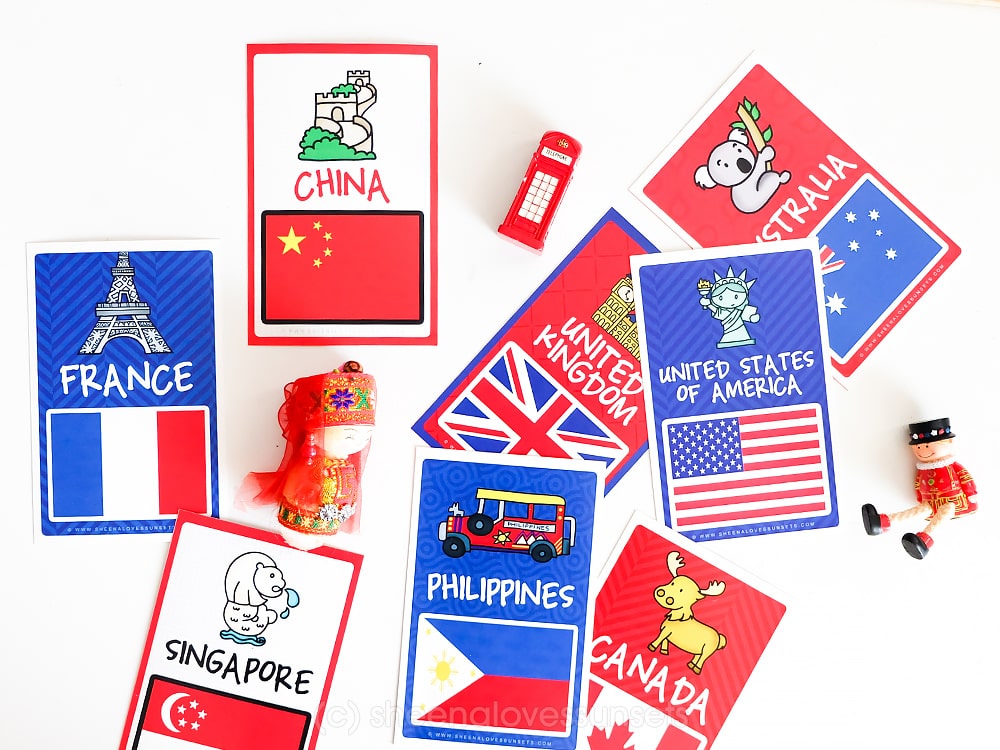 World Flags Printable Flash Cards FREE DOWNLOAD 